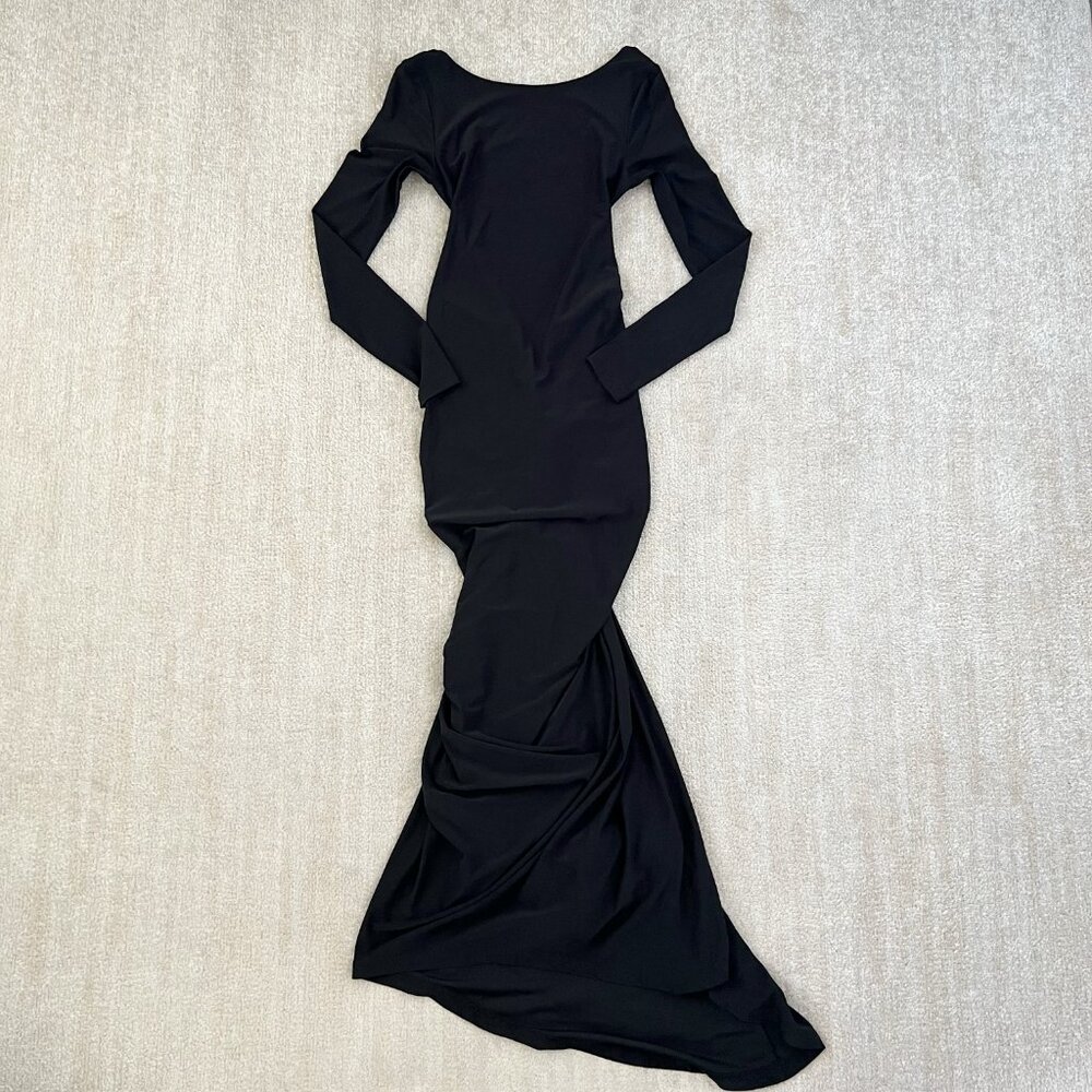 Melani The Label Black Long Sleeve Backless Dress XS